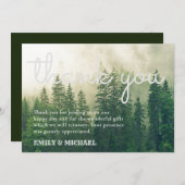 フォレストパインツリーズサンキューカード素朴クラフト サンキューカード (正面/裏面)