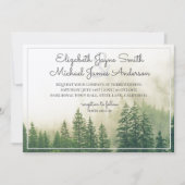 フォレストパインツリーズマウンテンズ結婚式招待状 招待状 (正面)