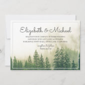 フォレストパインツリーズマウンテンズ結婚式招待状 招待状 (正面)