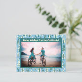 フォレストパインツリーズムーンスターカスタムズPHOTO Holiday ポストカード (スタンド正面)