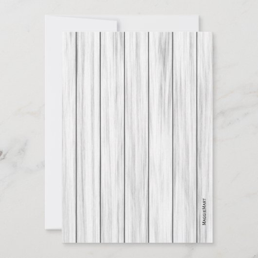 フォレストパイン素朴カントリー少年の赤ちゃんシャワー 招待状 (裏面)