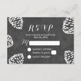 フォレストパイン素朴スコーンシャルボードウェディングRSVP 出欠カード