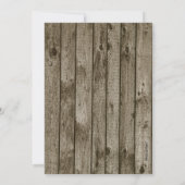 フォレストパイン ラスティック カントリー ボーイ ベビーシャワー 招待状 (裏面)