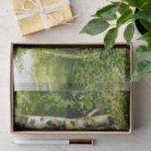 フォレストパス樺の木ツリーズブルーフラワーズデコップページ 薄葉紙 (ギフト)