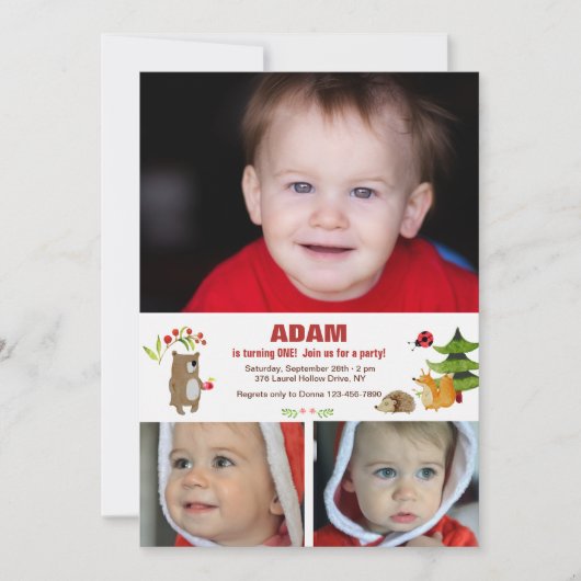 フォレストパルズ フォト招待状 招待状 (正面)