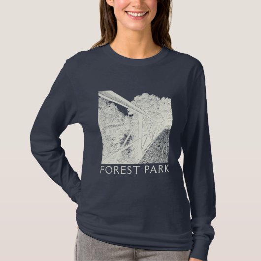 フォレストパークの橋 長袖 Tシャツ (正面)