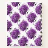 フォレストパープルハートリーフツリーウェディングプランナー ノートブック (裏面)