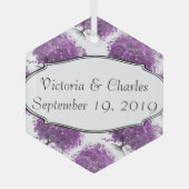 フォレストパープルハートリーフ結婚ツリー ガラスオーナメント (正面)
