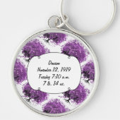 フォレストパープルハートリーフ結婚ツリー キーホルダー (正面)