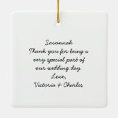 フォレストパープルハートリーフ結婚ツリー セラミックオーナメント (裏面)