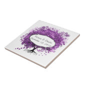 フォレストパープルハートリーフ結婚ツリー タイル (側面)