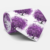 フォレストパープルハートリーフ結婚ツリー ネクタイ (ロール)