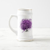 フォレストパープルハートリーフ結婚ツリー ビールジョッキ (左)