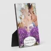 フォレストパープルハートリーフ結婚ツリー フォトプラーク (側面)