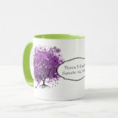 フォレストパープルハートリーフ結婚ツリー マグカップ (正面左)
