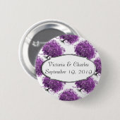 フォレストパープルハートリーフ結婚ツリー 缶バッジ (正面&裏面)