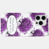 フォレストパープルハートリーフ結婚ツリー Case-Mate iPhoneケース (裏面 (横))