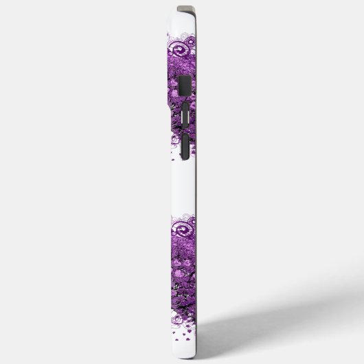 フォレストパープルハートリーフ結婚ツリー Case-Mate iPhoneケース (裏面 / 左)