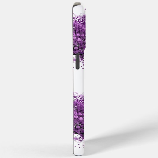 フォレストパープルハートリーフ結婚ツリー Case-Mate iPhoneケース (裏面 / 右)