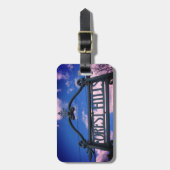 フォレストヒルズクイーンズNYCスクエア ラゲッジタグ (正面縦)