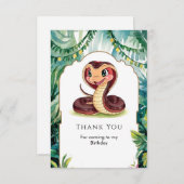 フォレストビパースネーク誕生日 サンキューカード (正面/裏面)