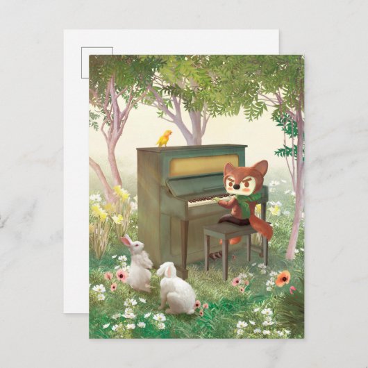 フォレストピアノコンサート 案内ポストカード (正面/裏面)