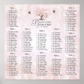 フォレストピンクハートリーフツリー ポスター (正面)