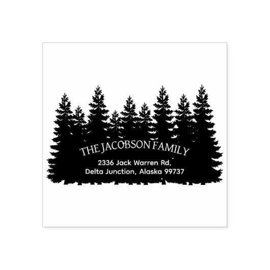 フォレストファミリー差出人住所 ラバースタンプ (インプリント)