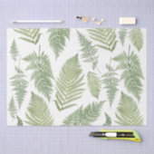 フォレストファーンフロンドズヴィンテージグリーンリー植物学 薄葉紙 (クラフト)