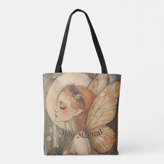 フォレストフェアリーお洒落ウィズステイマジカル引用文 トートバッグ (裏面)