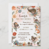 フォレストフェアリーファースト誕生日マジカルパーティー 招待状 (正面)