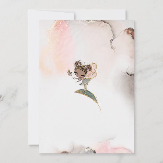 フォレストフェアリーファースト誕生日マジカルパーティー 招待状 (裏面)