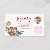 フォレストフェアリー赤ちゃんシャワー登録 | QRコードスキャン エンクロージャーカード (正面)