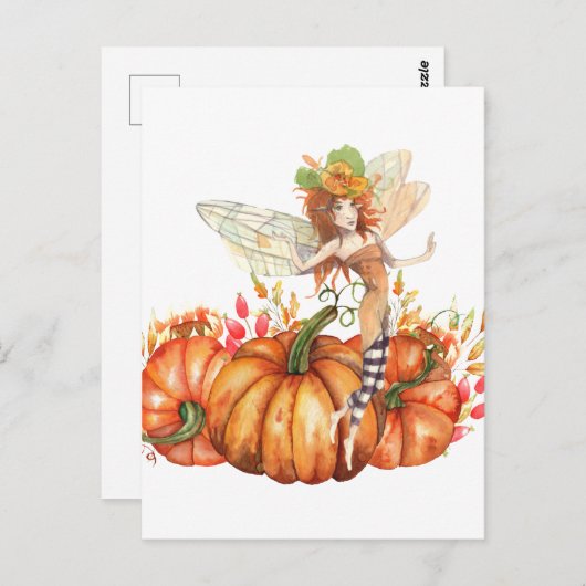 フォレストフェアリー&オータムカボキンブーケ ポストカード (正面/裏面)