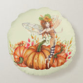 フォレストフェアリー&オータムカボキンブーケ ラウンドクッション (裏面)