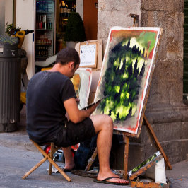 フォレストフォグウッドランド絵画ランドスケープ キャンバスプリント