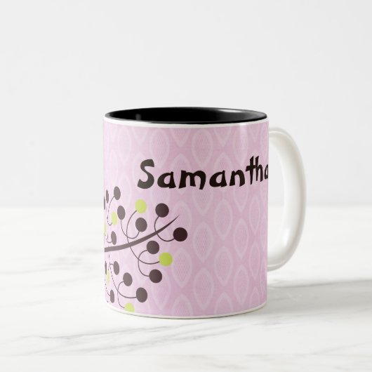 フォレストフクロウウッドランドフーットナイトコーヒーマグカップ ツートーンマグカップ (正面右)