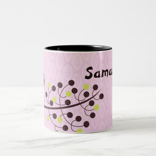 フォレストフクロウウッドランドフーットナイトコーヒーマグカップ ツートーンマグカップ (中央)