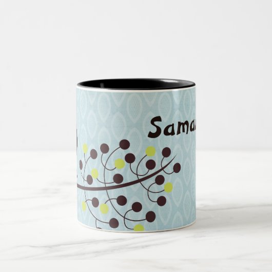 フォレストフクロウウッドランドフーットナイトコーヒーマグカップ ツートーンマグカップ (中央)