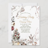 フォレストフクロウホリデ企業のークリスマスパーティー 招待状 (正面)