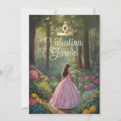 フォレストフラワーズキンセアニラ15アノス金ゴールドクラウン 招待状 (裏面)