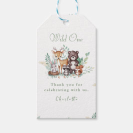 フォレストフレンズの最初の誕生日感謝していあなたのラベル ギフトタグ