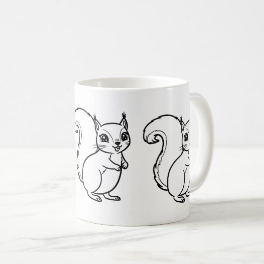 フォレストフレンズアートプリント コーヒーマグカップ (正面右)