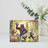 フォレストフレンズイースターエッグお祝い シーズンポストカード (スタンド正面)