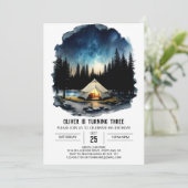 フォレストフレンズキャンパー誕生日招待状 招待状 (スタンド正面)