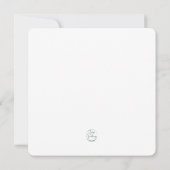 フォレストフレンズフラットカード誕生日パーティーの招待 (裏面)