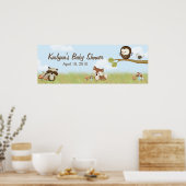 フォレストフレンズ赤ちゃんシャワーバナー ポスター (キッチン)