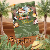フォレストフレンズSafari Animalsベビーシャワー 招待状
