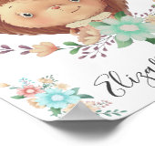 フォレストフレンドベビーヘッジホッグ誕生統計モノグラム ポスター (角)