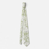フォレストフロアかわいらしフローラルパターン©サンディロン ネクタイ (裏面)